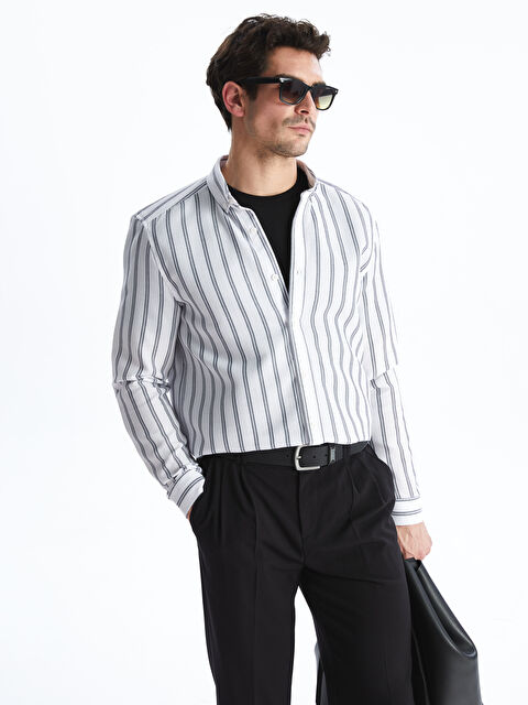 LCW Vision Pleated Men's Shirt Jacket - S51645Z8-LJX