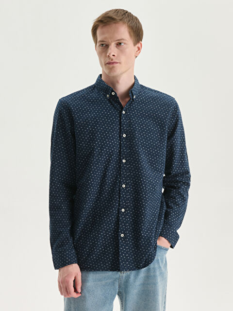 LCW Vision Slim Fit Long Sleeve Men's Shirt - S51657Z8-RFH