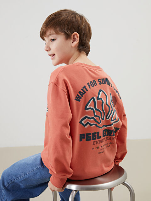 LCW Kids Bisiklet Yaka Erkek Çocuk Sweatshirt - S51659Z4-GQ1