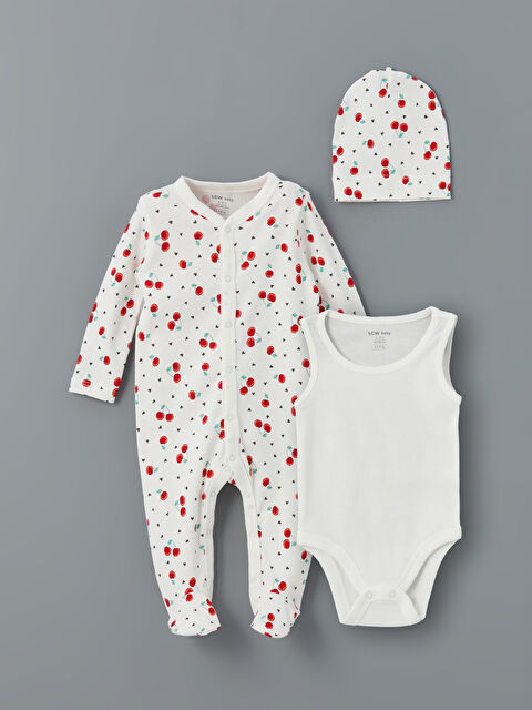 LCW baby Baskılı Kız Bebek Hastane Çıkış Seti - S51678Z1-LRA