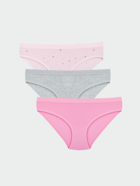 LCW Young Desenli Bikini Külot 3'lü Paket - S51701Z8-CT3