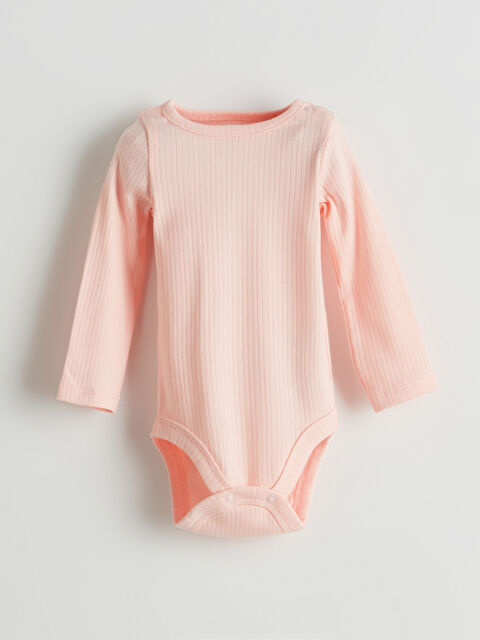 LCW baby Bisiklet Yaka Basic Kız Bebek Çıtçıtlı Body - S51812Z1-JM1