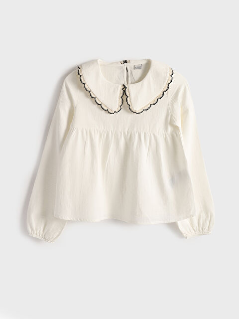 LCW Kids Peter Pan Collar Girl’S Blouse - S51819Z4-R9J