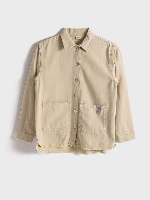 LCW Kids جاكيت قميص كم طويل للبنات - S51838Z4-FRR