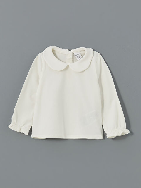LCW baby Bebe Yaka Basic Kız Bebek Bluz - S51917Z1-FDU