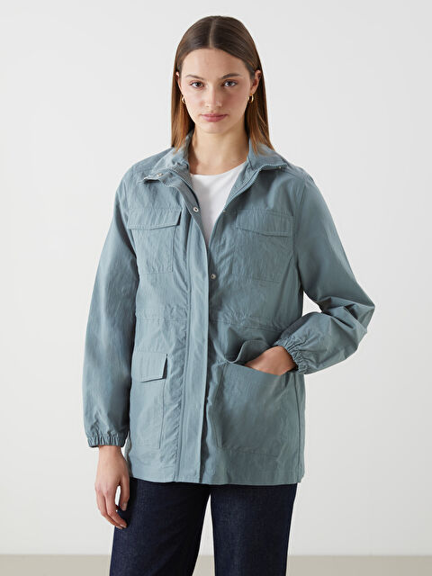 LCWAIKIKI Classic Dik Yaka Kadın Yağmurluk - S51943Z8-DPU