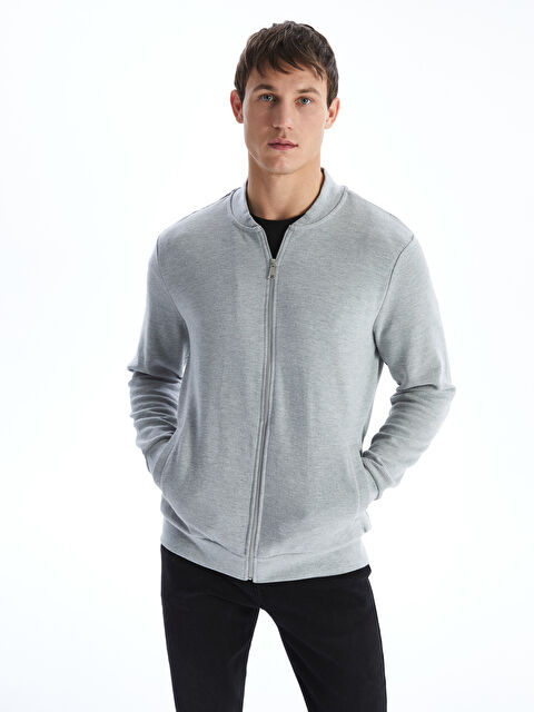 LCW Vision سويت شيرت بسحاب للرجال بياقة كلية - S52036Z8-LAL