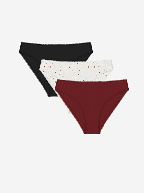 LCW DREAM Desenli Bikini Külot 3'lü Paket - S52064Z8-LQH