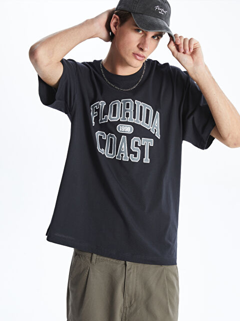 XSIDE Crew Neck Printed Jersey Men's T-Shirt - S52128Z8-JTK