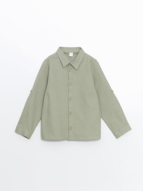 LCW Kids Uzun Kollu Basic Erkek Çocuk Gömlek - S52178Z1-GGY