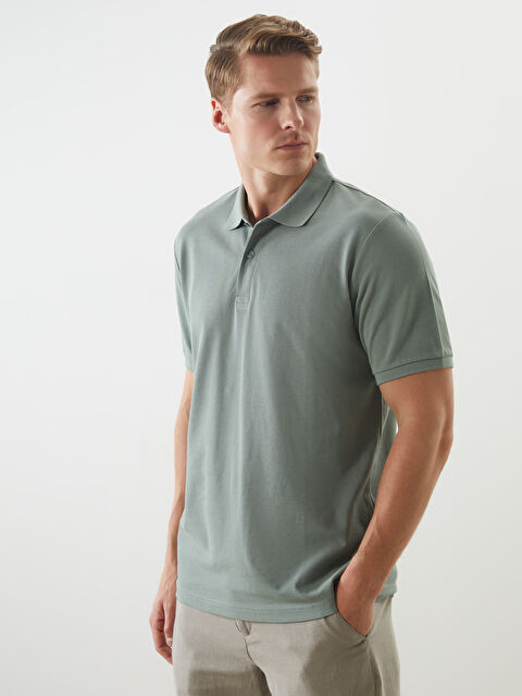 LCWAIKIKI Classic Polo Yaka Kısa Kollu Pike Erkek Tişört - S52213Z8-GN2