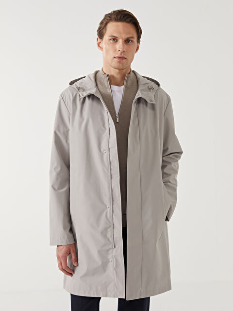 LCW Vision Kapüşonlu Erkek İnce Uzun Mont - S52215Z8-S0L