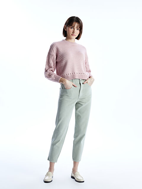 LCW Jeans Beli Lastikli Slouchy Fit Kadın Jean Pantolon - S52270Z8-GC8