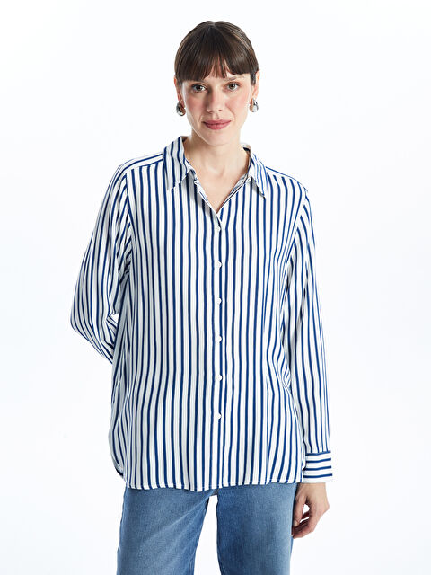 LCWAIKIKI Classic قميص للسيدات بطيّات فضفاض - S52364Z8-LEN