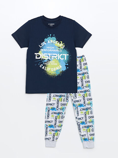 LCW Kids Bisiklet Yaka Erkek Çocuk Pijama Takımı - S52418Z4-JC7