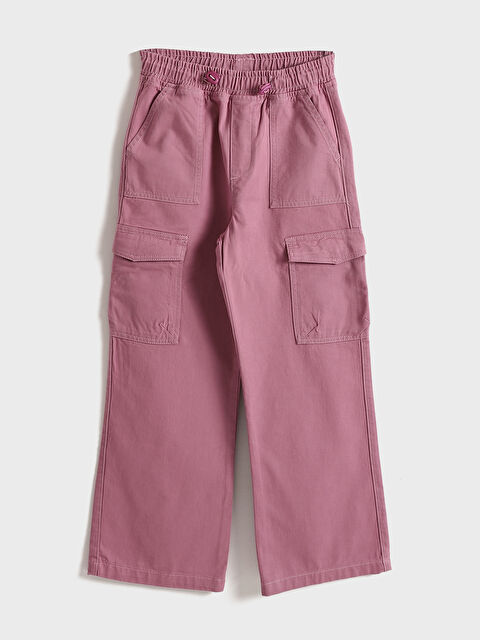 LCW Kids Elasticated Waist Girls' Cargo Trousers - S52460Z4-GTM