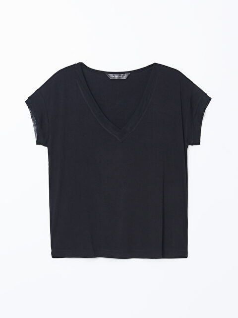 LCW DREAM V Yaka Kadın Pijama Üstü - S52498Z8-CVL