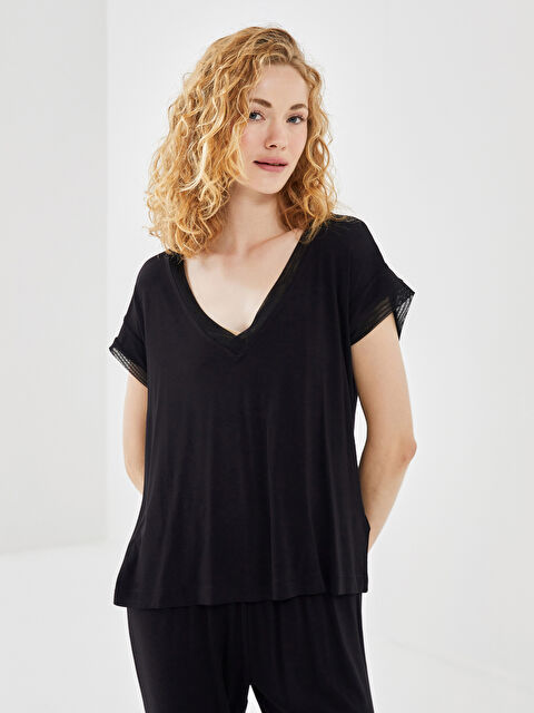 LCW DREAM V Yaka Kadın Pijama Takım - S52500Z8-CVL