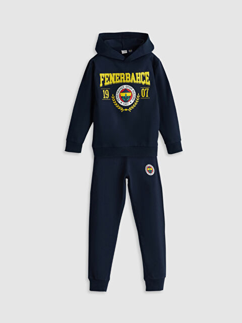 LCW Kids Kapüşonlu Fenerbahçe Baskılı Erkek Çocuk Eşofman Takım - S52523Z4-Q7R