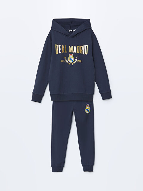 LCW Kids Kapüşonlu Real Madrid Baskılı Erkek Çocuk Eşofman Takım - S52531Z4-HG0