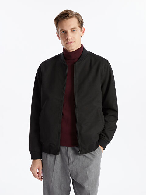 LCWAIKIKI Classic Standart Kalıp Kolej Yaka Erkek Bomber Mont - S52560Z8-CVL
