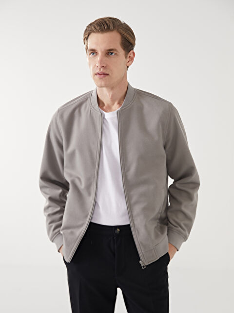 LCWAIKIKI Classic Standart Kalıp Kolej Yaka Erkek Bomber Mont - S52560Z8-ME0