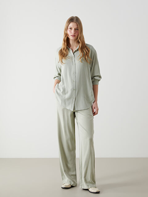 XSIDE Women's Elastic Waist Linen Blend Trousers - S52606Z8-SRB