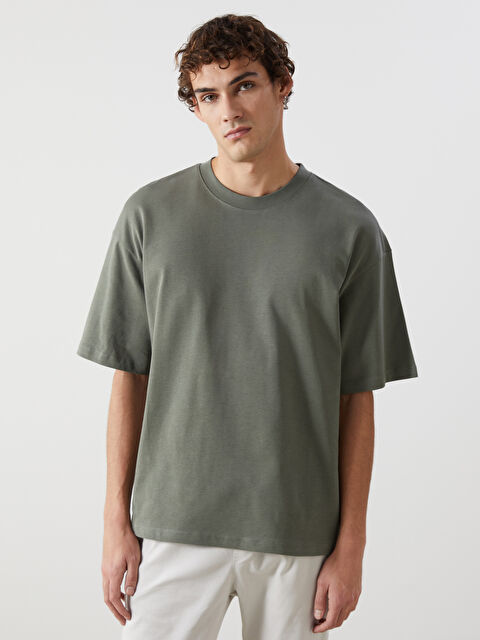 XSIDE Bisiklet Yaka Penye Erkek Tişört - S52607Z8-YRN