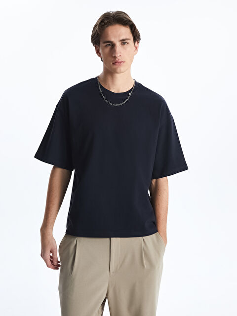 XSIDE Bisiklet Yaka Penye Erkek Tişört - S52607Z8-YRV