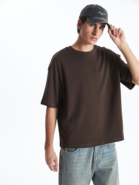 XSIDE Bisiklet Yaka Penye Erkek Tişört - S52607Z8-ZD8