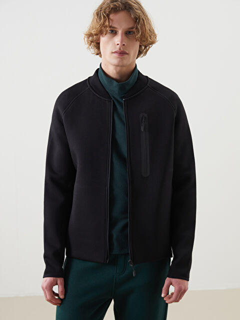 XSIDE ACTIVE Kolej Yaka Uzun Kollu Erkek Fermuarlı Sweatshirt - S52631Z8-CVL