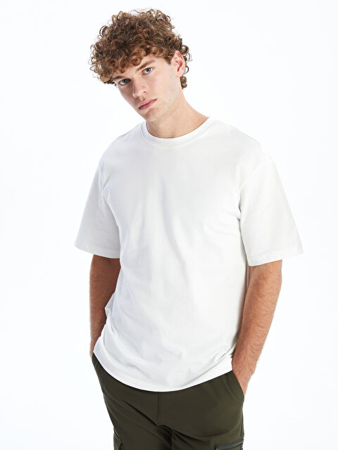 XSIDE Bisiklet Yaka Penye Erkek Tişört - S52693Z8-R9J