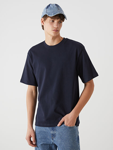 XSIDE Bisiklet Yaka Penye Erkek Tişört - S52693Z8-YRV