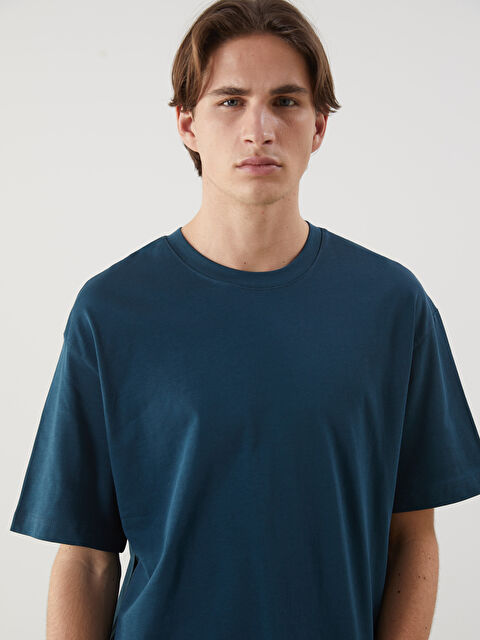 XSIDE Bisiklet Yaka Penye Erkek Tişört - S52693Z8-ZJH