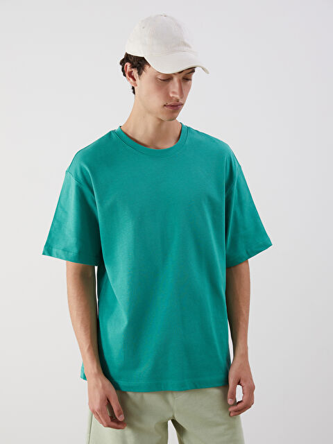 XSIDE Bisiklet Yaka Penye Erkek Tişört - S52693Z8-ZSY