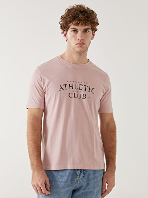 XSIDE Bisiklet Yaka Kısa Kollu Baskılı Penye Erkek Tişört - S52747Z8-FHP