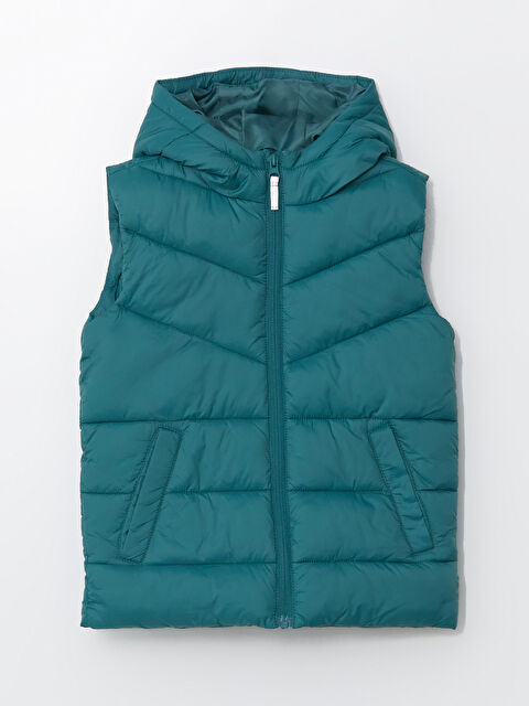 LCW Kids Пухена жилетка с качулка за момчета - S52760Z4-GZV
