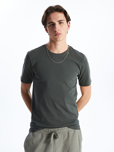 XSIDE Bisiklet Yaka Penye Erkek Tişört - S52769Z8-ZJ1