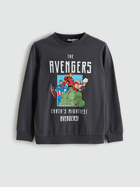 LCW Kids Bisiklet Yaka Avengers Baskılı Erkek Çocuk Tişört - S52796Z4-R34