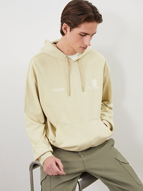 XSIDE Uzun Kollu Baskılı Erkek Hoodie - S52820Z8-YQX