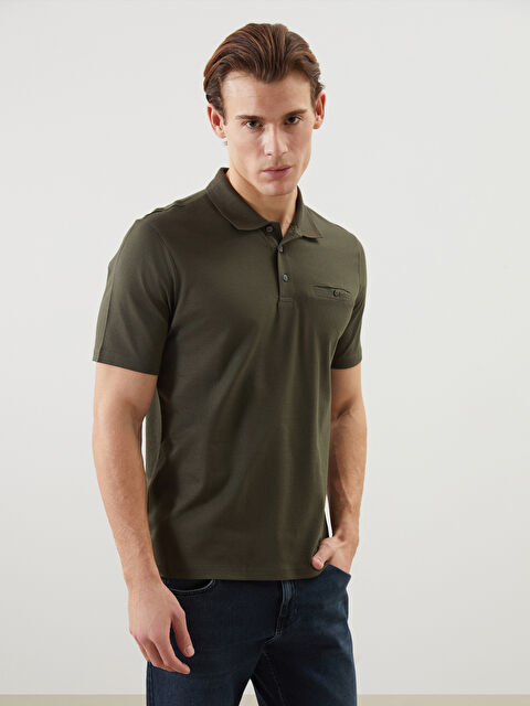 LCWAIKIKI Classic Polo Yaka Merserize Görünümlü Erkek Tişört - S52847Z8-F5H