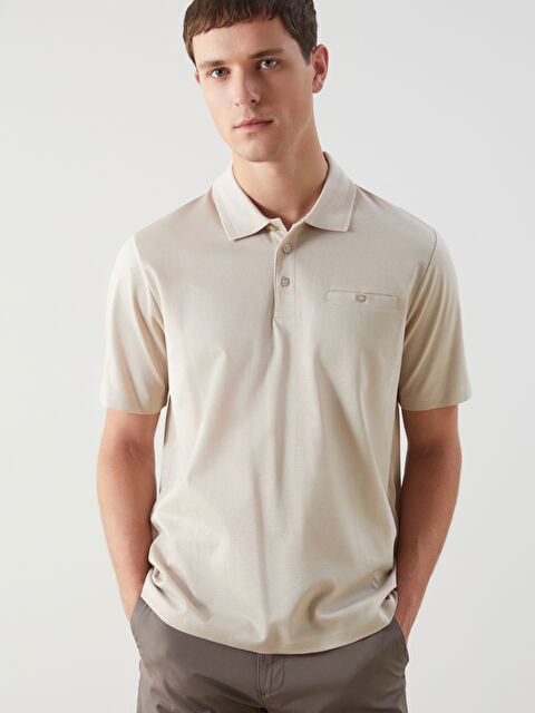 LCWAIKIKI Classic Polo Yaka Merserize Görünümlü Erkek Tişört - S52847Z8-V0P