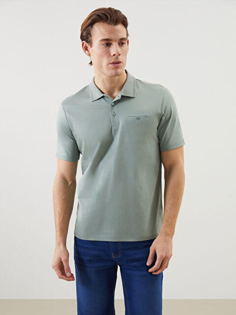 LCWAIKIKI Classic Polo Yaka Merserize Görünümlü Erkek Tişört - S52847Z8-YPG