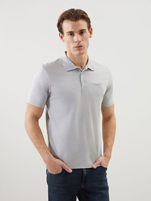 LCWAIKIKI Classic Polo Yaka Merserize Görünümlü Erkek Tişört - S52847Z8-YT3