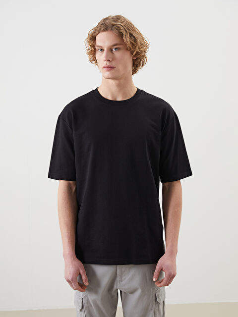 XSIDE Bisiklet Yaka Kısa Kollu Erkek Sweatshirt - S52857Z8-CVL