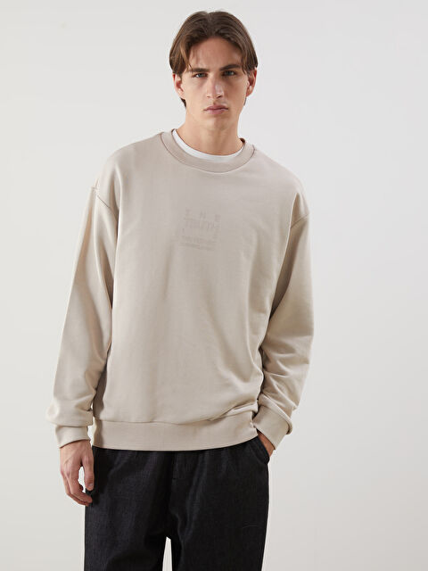 XSIDE Bisiklet Yaka Uzun Kollu Baskılı Erkek Sweatshirt - S52858Z8-YY5