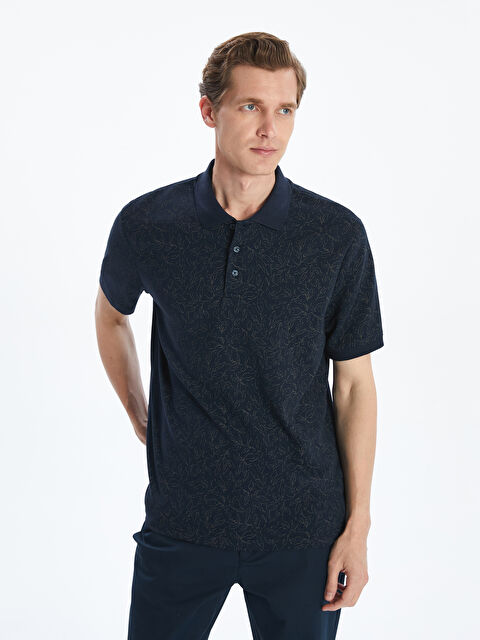 LCWAIKIKI Classic Polo Yaka Kısa Kollu Desenli Erkek Tişört - S52866Z8-LSJ
