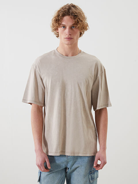 XSIDE Bisiklet Yaka Penye Erkek Tişört - S52870Z8-V3K