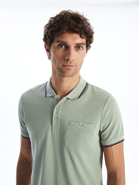 LCWAIKIKI Classic Polo Yaka Kısa Kollu Erkek Dokulu Tişört - S52872Z8-Y0W