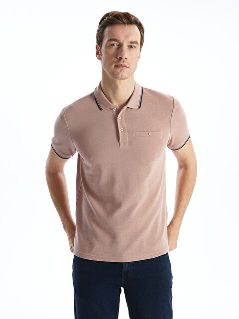 LCWAIKIKI Classic Polo Yaka Kısa Kollu Erkek Dokulu Tişört - S52872Z8-YPH